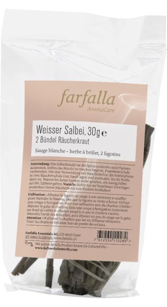 FARFALLA Weisser Salbei Bündel, 30g (2 x 15g)