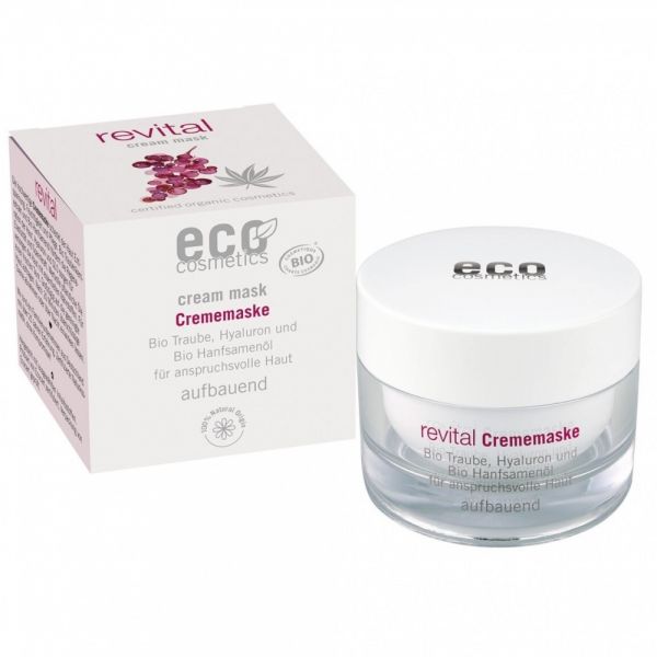 ECO revital Crememaske Bio Traube,Hyaluron, Bio Hanfsamen 50ml